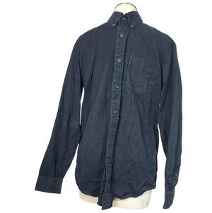 Eddie Bauer Black Relaxed Fit Button Down Shirt Men's S